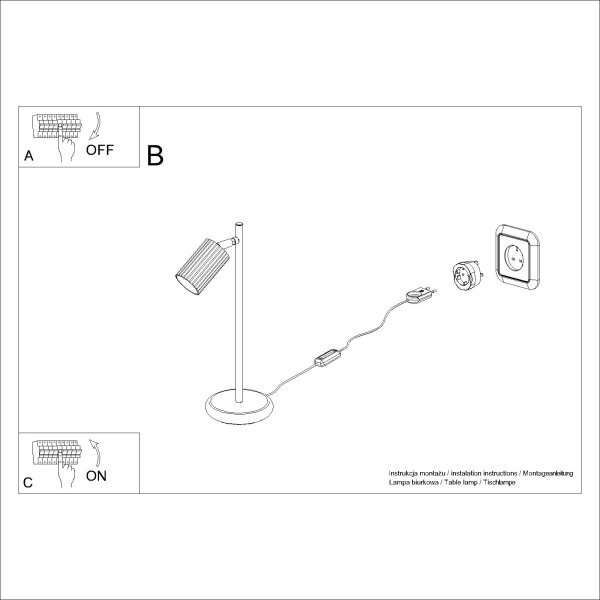 Sollux SL.1624 - Lampada da tavolo KARBON 1xGU10/10W/230V verde
