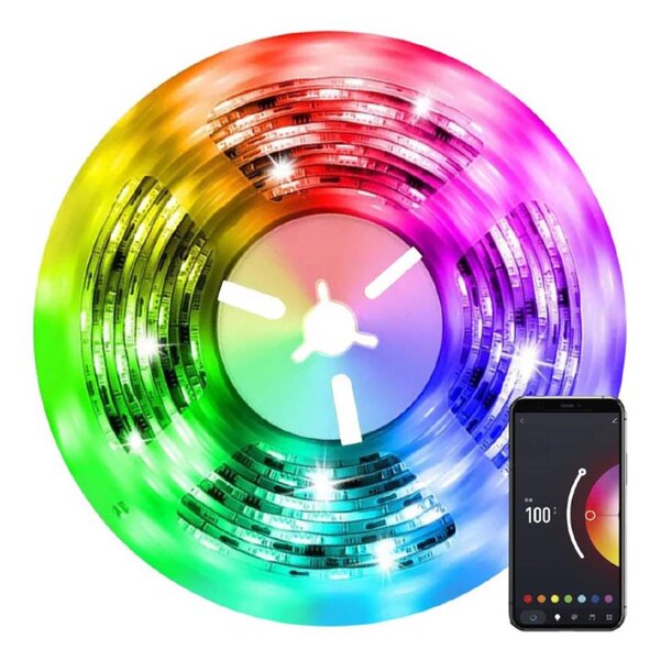 Immax NEO 07790L-LED RGB+CCT striscia LED SMART 15W 230V 3m IP65 Wi-Fi Tuya