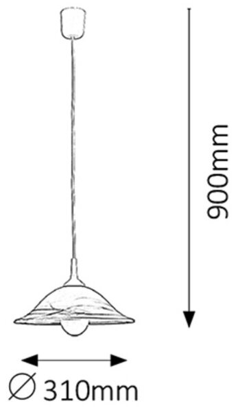 Rabalux 3955 - Lampadario ALABASTRO 1xE27/60W/230V vetro alabastrino