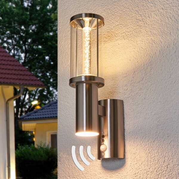 Eglo 94128 - Lampada da esterno LED con sensore TRONO STICK 1xGU10/3W + LED/3,7W IP44