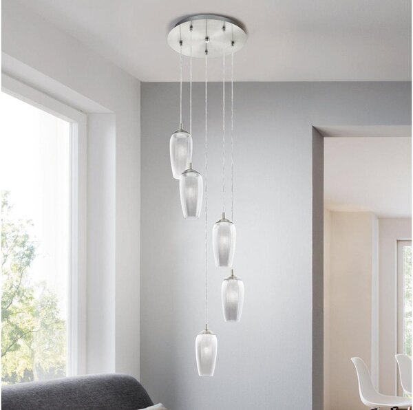 Eglo 96345 - Lampadario LED sospeso a cavo FARSALA 5xG9/2,5W/230V