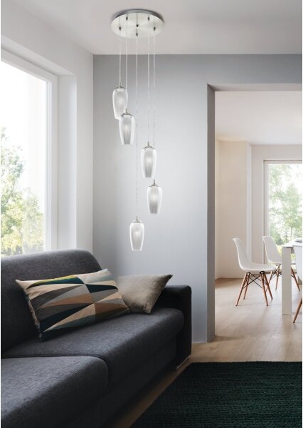 Eglo 96345 - Lampadario LED sospeso a cavo FARSALA 5xG9/2,5W/230V