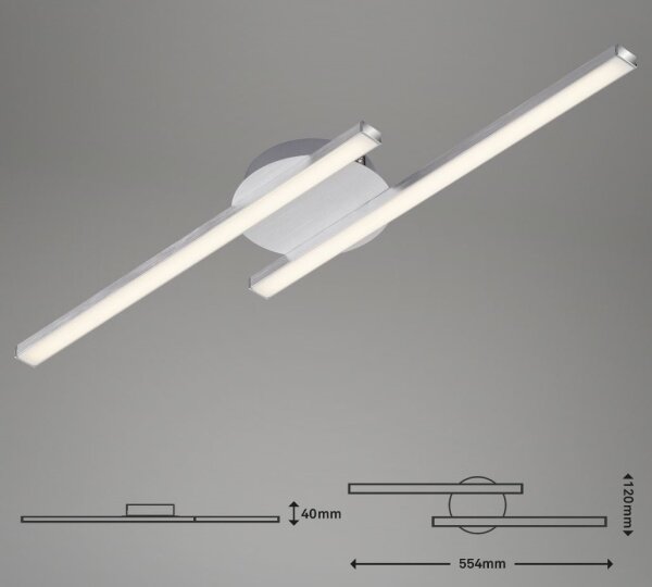Briloner 3257-029 - Lampadario a plafone LED GO 2xLED/6W/230V