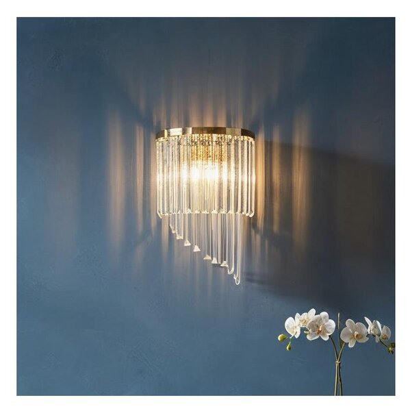 Ideal Lux - Applique di cristallo CARLTON 3xE14/40W/230V oro
