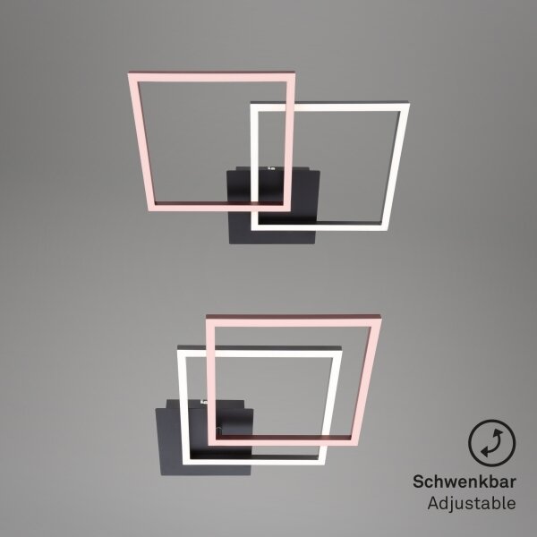 Briloner 3210-015 - Lampada LED da soffitto dimmerabile FRAME 2x11W 230V nera