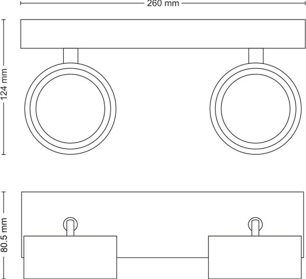 Philips - Faretto LED BRACIA 2xLED/5,5W/230V bianco