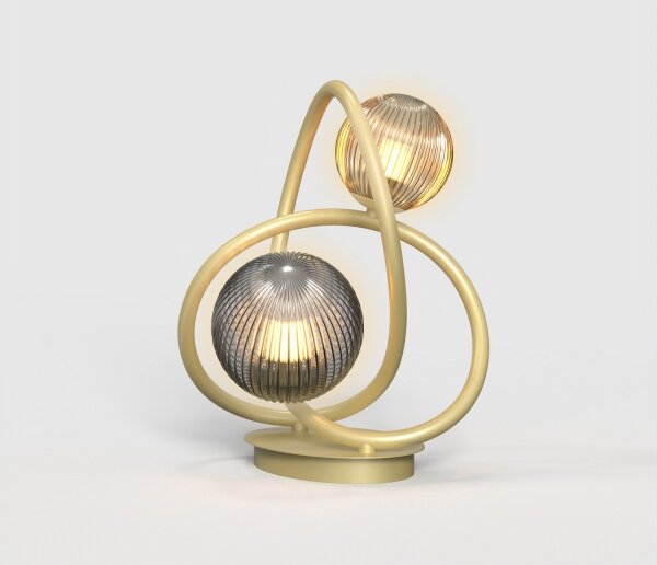 Wofi 8015-204 - Lampada da tavolo LED METZ 2xG9/3,5W/230V oro/grigio