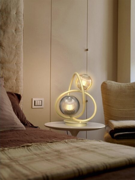 Wofi 8015-204 - Lampada da tavolo LED METZ 2xG9/3,5W/230V oro/grigio