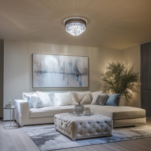 Brilagi - Plafoniera LED in cristallo VELURE 5xE14/40W/230V nera