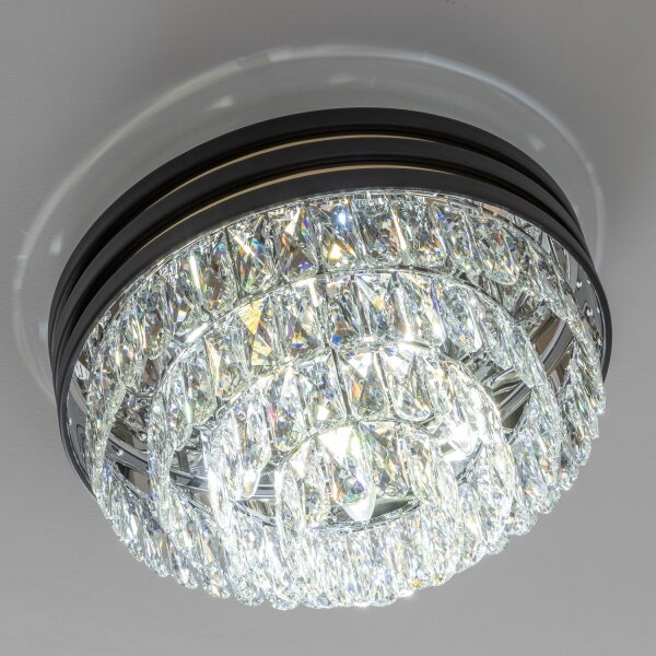 Brilagi - Plafoniera LED in cristallo VELURE 5xE14/40W/230V nera