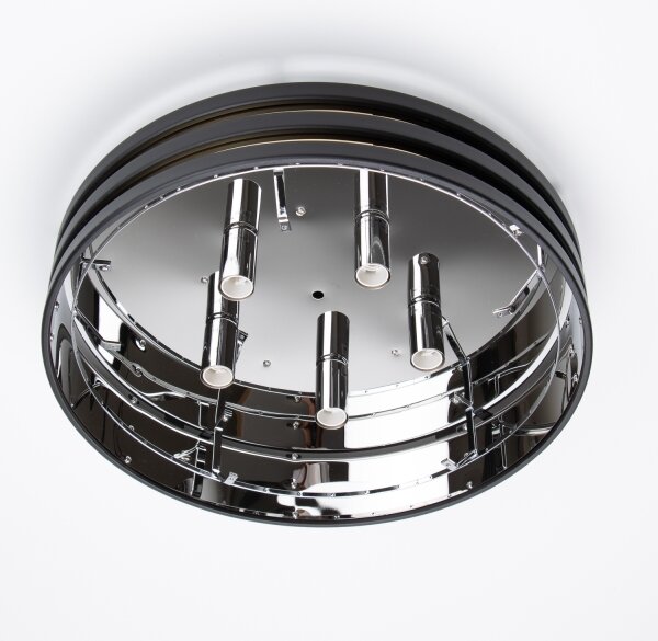 Brilagi - Plafoniera LED in cristallo VELURE 5xE14/40W/230V nera