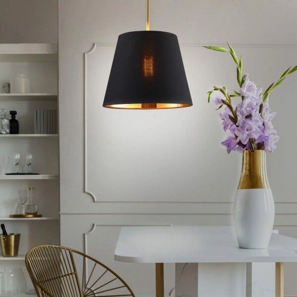 Lampadario a sospensione con filo ELENA 1xE27/20W/230V nero