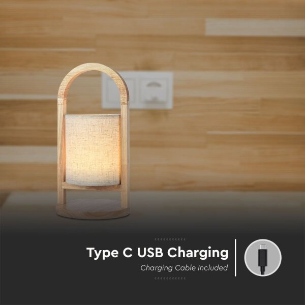 LED Lampada da tavolo touch ricaricabile e dimmerabile LED/1,5W/5V 3000K 1800 mAh beige