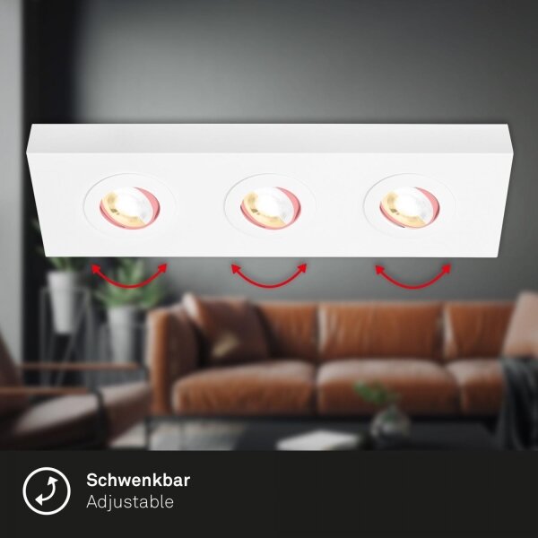 Briloner 3996036 - Faretto LED CTS 3xLED/4W/230V 2700/4000K bianco