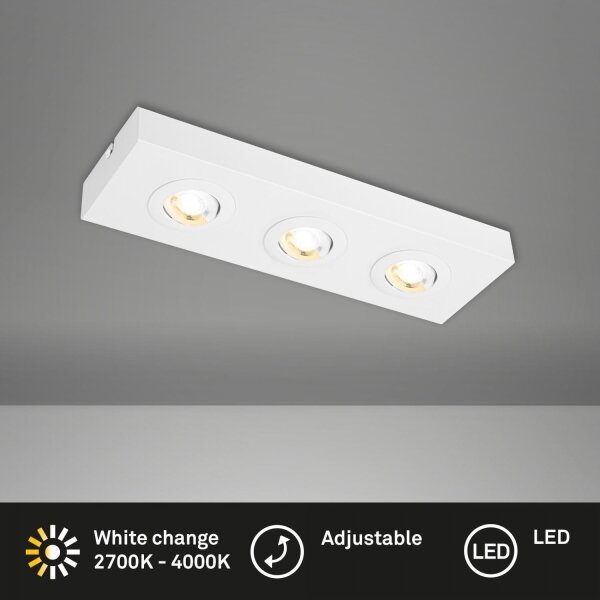 Briloner 3996036 - Faretto LED CTS 3xLED/4W/230V 2700/4000K bianco