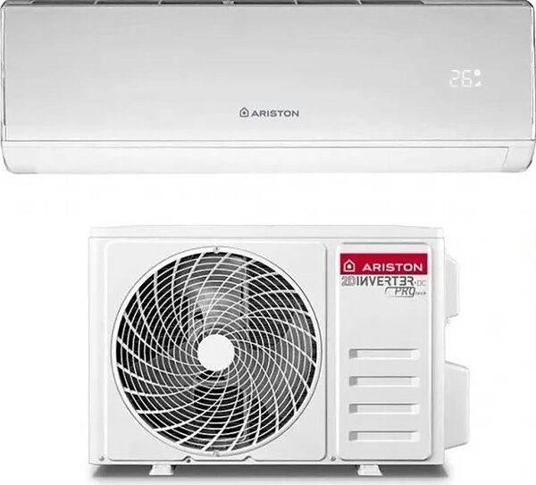 Ariston Climatizzatore 12000 Btu Inverter Monosplit Condizionatore con Pompa di Calore Classe A++/A+ Gas R32 Wi-Fi (Unit Interna + Unit Esterna) 