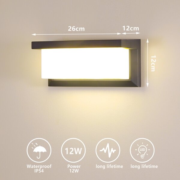 Brilagi - Applique a LED da esterno BRICKY LED/12W/230V antracite IP54