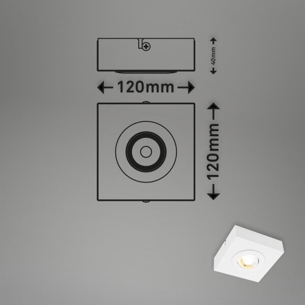 Briloner 3996016 - Faretto LED CTS LED/4W/230V 2700/4000K bianco