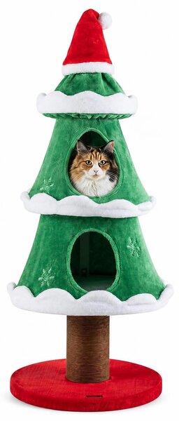 KOMFOTTEU, tiragraffi per gatti alto 130 cm, a forma di albero di Natale