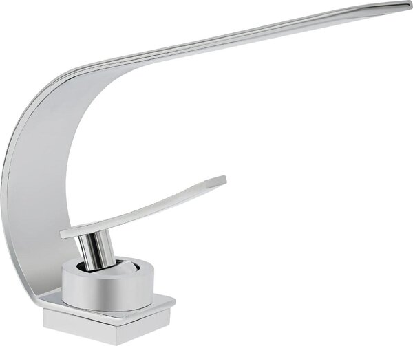 Miscelatore per lavabo - Miscelatore monocomando - Installazione libera - Acciaio inox 304 - Corpo valvola in ottone - Antigoccia - Foro 3,1-4,2 cm - Tubo flessibile 60 cm - Argento