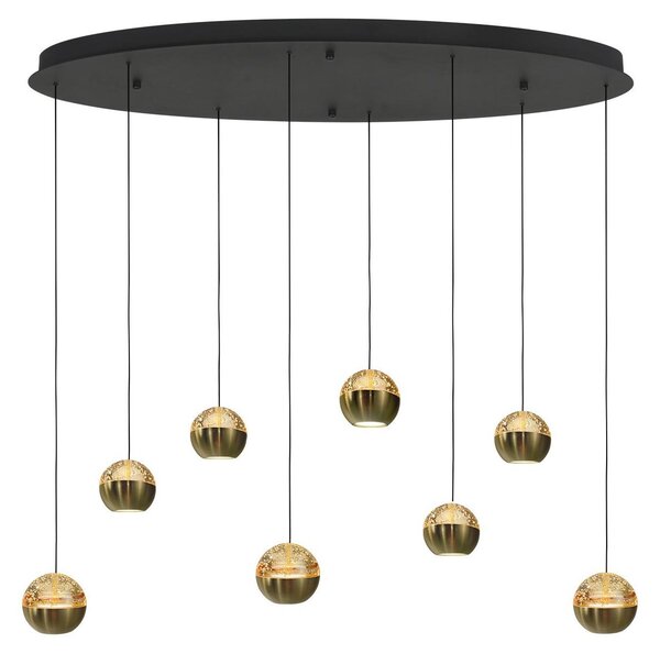 Lampada a sospensione - ottone - BELLUNO - vetro metallo - lampada di design - LED - 4591ME - Steinhauer Exclusive