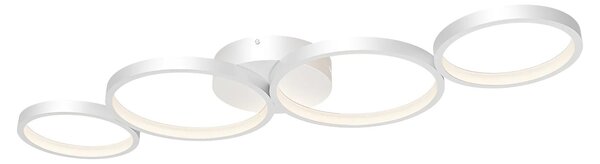 Braytron Moderna plafoniera LED di design dimmerabile 3CCT 3000-6500K telecomando 60W anelli bianco