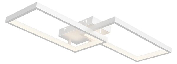 Plafoniera a LED Braytron 40 W, dimmerabile, bianco caldo, bianco neutro, bianco freddo, 4400 lm, 120°, bianco, alluminio