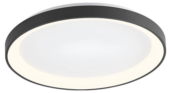 Plafoniera a LED Braytron 36 W, bianco caldo, bianco neutro, bianco freddo, 3CCT, 3200 lm, rotonda, nera, alluminio, IP20