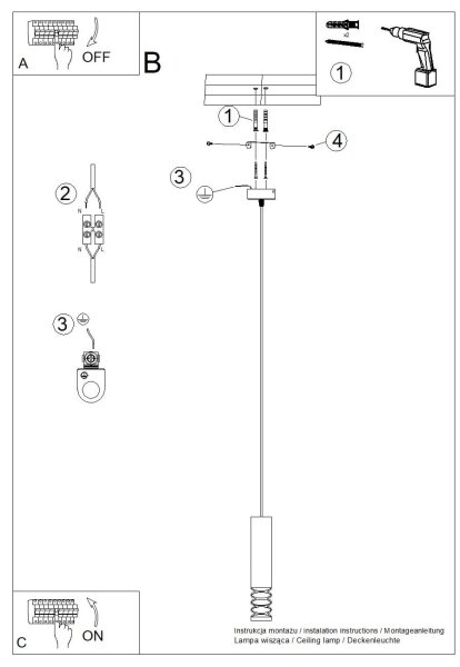 Sollux SL.1686 - Lampadario a sospensione con filo LAMI 1xGU10/10W/230V bianco