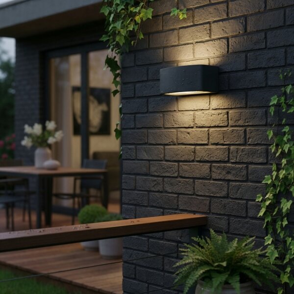 Ideal Lux - Applique da esterno ANDROMEDA 1xE27/60W/230V IP55 nero