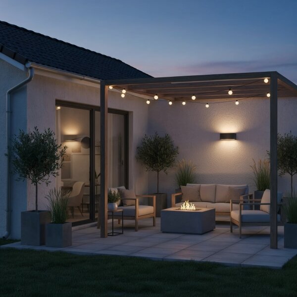 Ideal Lux - Applique da esterno ANDROMEDA 1xE27/60W/230V IP55 nero