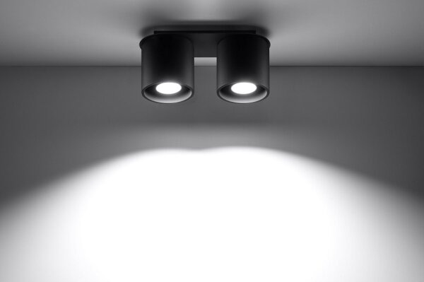 Sollux SL.0054 - Faretto ORBIS 2 2xGU10/40W/230V nero