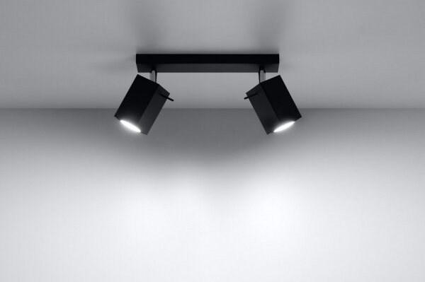 Faretto MERIDA 2 2xGU10/40W/230V nero