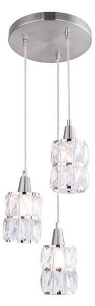 Globo 15760-3 - Lampadario di cristallo a sospensione WOLLI 3xE14/40W/230V