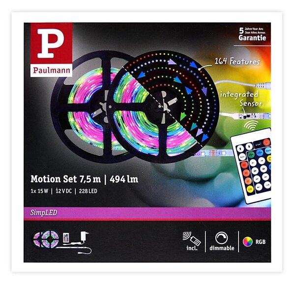 Paulmann 70514 - LED RGB/15W Striscia dimmerabile SIMPLED 7,5m 230V + +TC