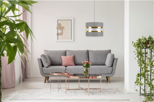 Lampadario a sospensione con filo LIND 1xE27/60W/230V grigio