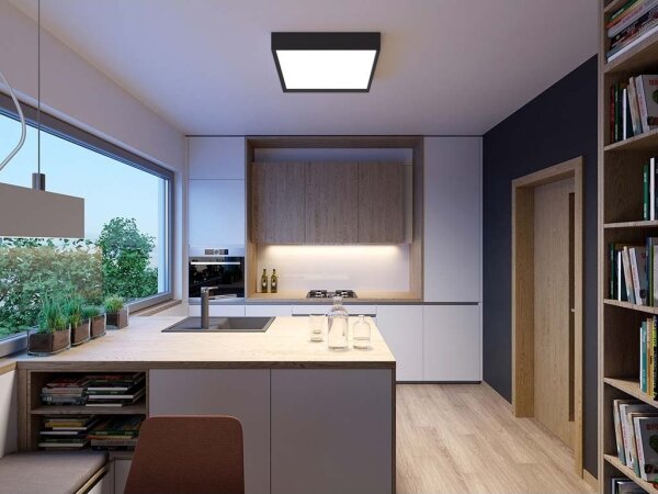 LED2 - Plafoniera LED MILO LED/30W/230V nera 3000/4000K