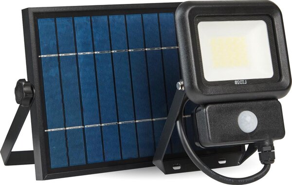 Faro solare LED esterno 20W 6500K IP65 con sensore e batteria 4400 mAh
