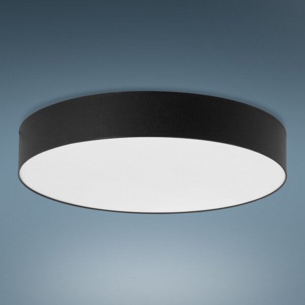 Plafoniera RONDO 6xE27/15W/230V d. 80 cm nera