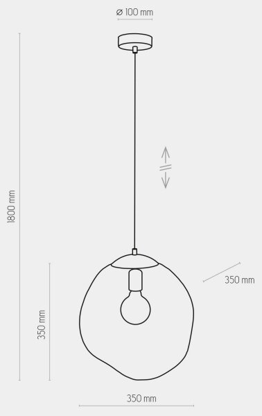 Lampadario su corda SOL 1xE27/60W/230V nero