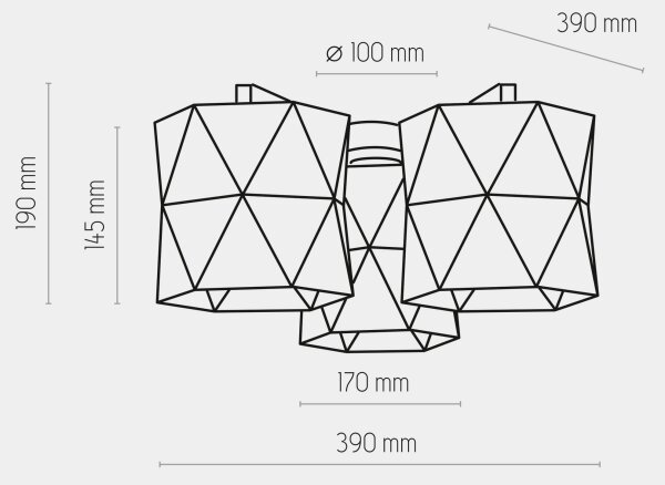 Lampadario da superficie SIRO 3xE27/15W/230V bianco/argento