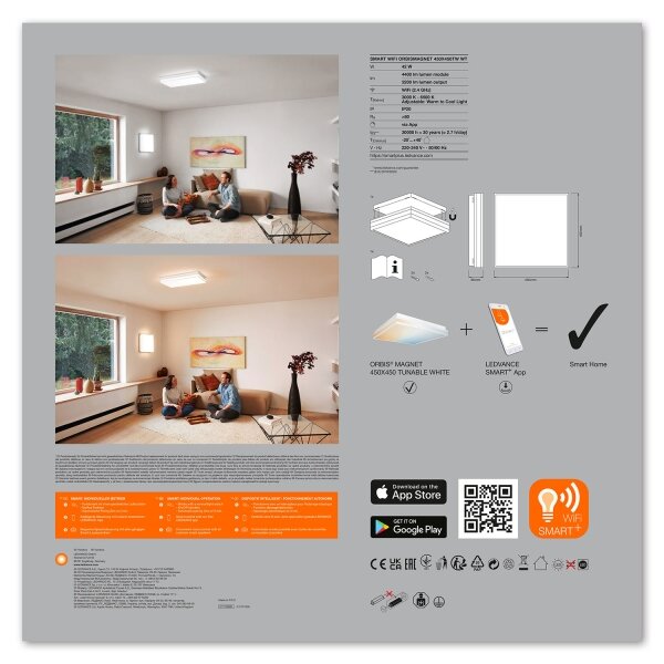 Ledvance - LED Plafoniera dimmerabile SMART+ MAGNET LED/42W/230V Wi-Fi
