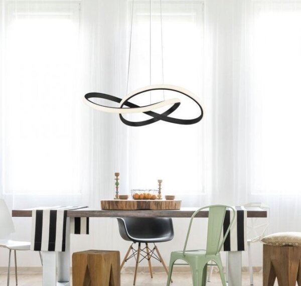 Leuchten Direkt 15402-18-LED Lampadario dimmerabile su filo MARIA LED/25W/230V nero
