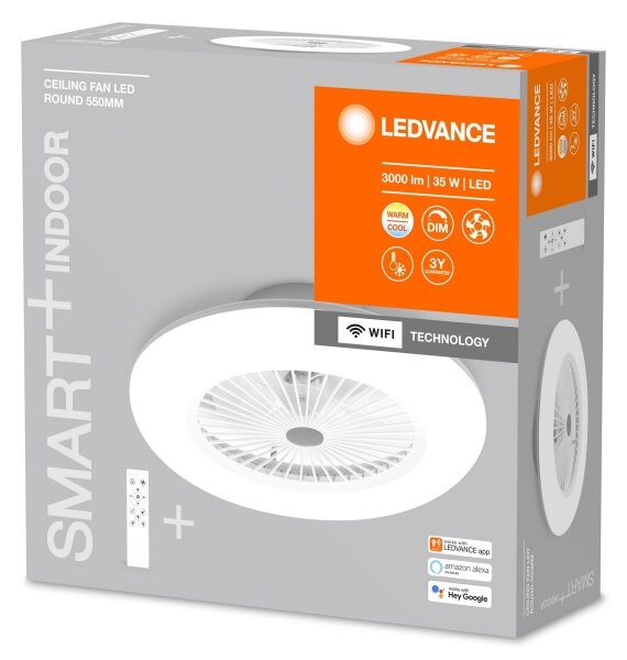 Ledvance -LED Luce dimmerabile con ventola SMART+ LED/35W/230V Wi-Fi + TC