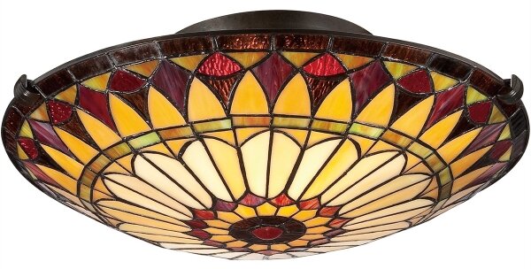 Elstead QZ-WEST-END-F - Plafoniera Tiffany WEST 2xE27/75W/230V