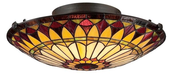 Elstead QZ-WEST-END-F - Plafoniera Tiffany WEST 2xE27/75W/230V