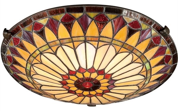 Elstead QZ-WEST-END-F - Plafoniera Tiffany WEST 2xE27/75W/230V