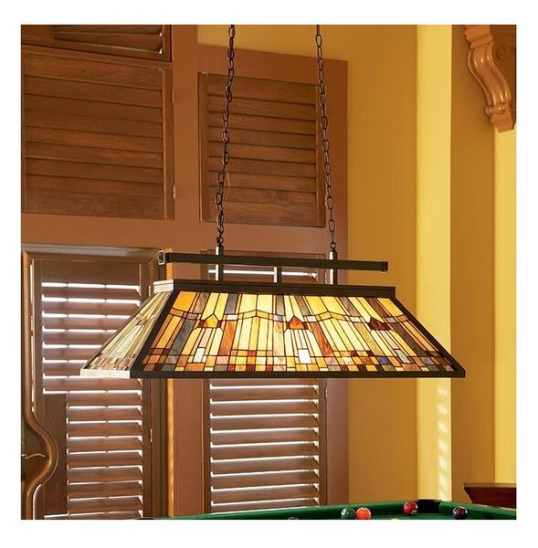 Elstead QZ-INGLENOOK-ISLE - Lampadario a catena in stile Tiffany INGLENOOK 3xE27/100W/230V
