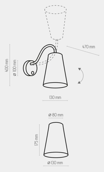 Lampada da muro per bambini WIRE COLOUR 1xE27/15W/230V