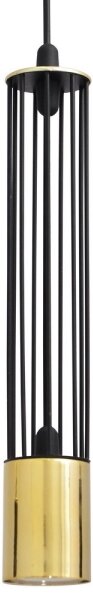 LED Lampadario su corda BARS 1xGU10/4,8W/230V nero/dorato